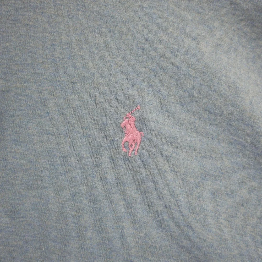 Polo Ralph Lauren Mens XL Blue Heather Short Sleeve Pink Pony Logo Polo Shirt